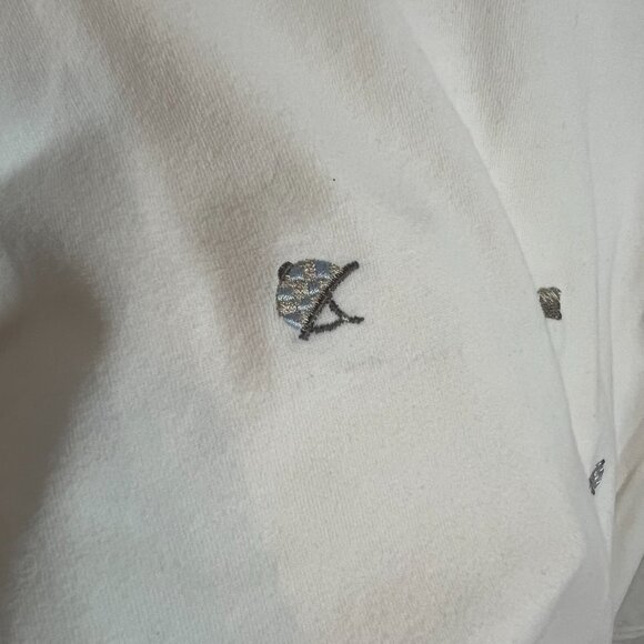 🤍 Vintage Monterey Petites by Koret Embroidered Mock Neck Top | Size Large - Picture 3 of 8